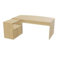 BUREAU AVEC MEUBLE RETOUR PORTEUR PL ARQUE P97X180 - RETOUR À GAUCHE  R1