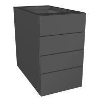 CAISSON HAUTEUR BUREAU L. 42 X P. 77 X H. 71 CM 4 TIROIRS PLATS SC