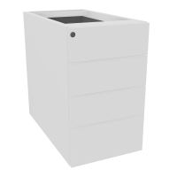 CAISSON HAUTEUR BUREAU L. 42 X P. 77 X H. 71 CM 4 TIROIRS PLATS SO
