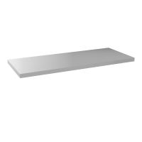 1 TABLETTE METAL DS L1000 PRAM MELA L100X43,2CM SA métal lisse gris aluminium