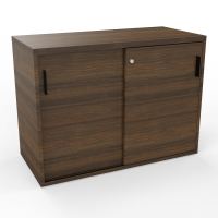 KARA ARMOIRE 2P COULISSANTES H73,5 CM FOND NICHES EN NOIR
