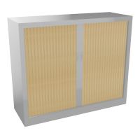 ARMOIRE À RIDEAUX H. 100 X L.120 X P. 43 CM - EQUIPEE DE 2 TABLETTES + 1
