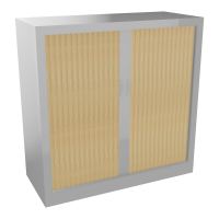 ARMOIRE À RIDEAUX H. 100 X L.100 X P. 43 CM - EQUIPEE DE 2 TABLETTES + 1