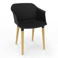 SCOTT FAUTEUIL 4 PIEDS BOIS COQUE POLYPRO OQ XL