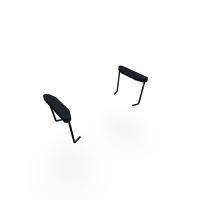 ACCOUDOIR FIXE AVEC TABLETTEECRITOIRE A DROITE NOIRS POUR CHAISE 4 PIEDS ANTHRA+