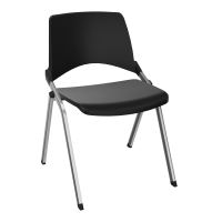 EMI CHAISE 4P FX DOS POLYP / A SS FIXE POLYP SANS ACCOUDOIRS SANS ACCROCHE PU SQ