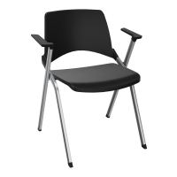EMI CHAISE 4P FX DOS POLYP /ASS FIXE POLYP AVEC ACCOUDOIRS SANS ACCROCHE PU SQ