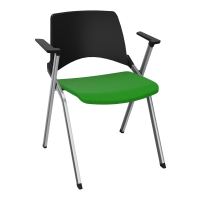 EMI CHAISE 4P FX DOS POLYP /ASS FIXE TISSU AVEC ACCOUDOIRS SANS ACCROCHE A1 SQ PU