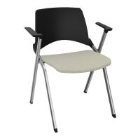 EMI CHAISE 4P FX DOS POLYP /ASS FIXE TISSU AVEC ACCOUDOIRS SANS ACCROCHE A2 SQ PU