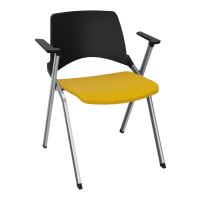 EMI CHAISE 4P FX DOS POLYP /ASS FIXE TISSU AVEC ACCOUDOIRS SANS ACCROCHE A5 SQ PU