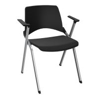 EMI CHAISE 4P FX DOS POLYP /ASS FIXE TISSU AVEC ACCOUDOIRS SANS ACCROCHE A6 SQ PU
