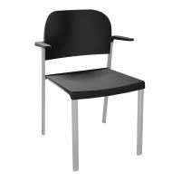 ROMY CHAISE 4P FIXES ASSISE/DOSSIER POLYPRO AVEC ACCOUDOIRS  PU SB PU