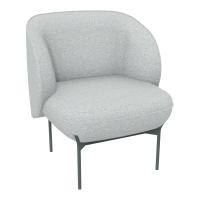 ASSISE MARGOT 1 PLACE L. 69,2X H. 78,4 X P. 66 CM - ASSISE TISSU CHILI GRIS CLAIR CHINÉ -