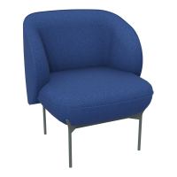 ASSISE MARGOT 1 PLACE L. 69,2X H. 78,4 X P. 66 CM - ASSISE TISSU CHILI BLEU MINUIT CHINÉ