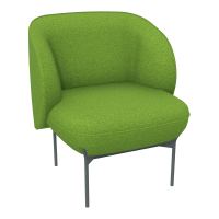 ASSISE MARGOT 1 PLACE L. 69,2X H. 78,4 X P. 66 CM - ASSISE TISSU CHILI VERT OLIVE CHINÉ -