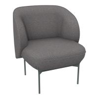 ASSISE MARGOT 1 PLACE L. 69,2X H. 78,4 X P. 66 CM - ASSISE TISSU CHILI CHOCOLAT CHINÉ - D