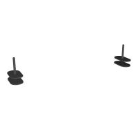 LOT DE 2 PINCES POUR PANNEAUX TWINS H40 CM FIXATION DOUBLE SC
