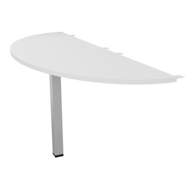 CONECT TABLE DEMI-RONDE L165XP60CM-PLAT EP25MM MG-PIED CARRE FX SA