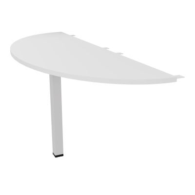 CONECT TABLE DEMI-RONDE L165XP60CM-PLAT EP25MM MG-PIED CARRE FX SD