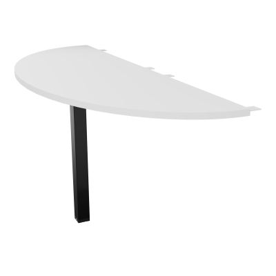 CONECT TABLE DEMI-RONDE L165XP60CM-PLAT EP25MM MG-PIED CARRE FX SG