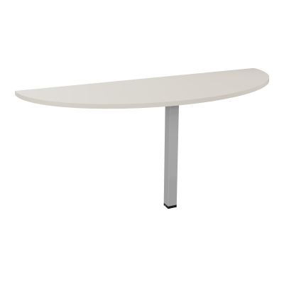 TABLE DEMI-RONDE CONECT L165XP60CM-PLAT EP25MM -PIED CARRE FX N5 SA