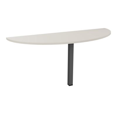 TABLE DEMI-RONDE CONECT L165XP60CM-PLAT EP25MM -PIED CARRE FX N5 SC