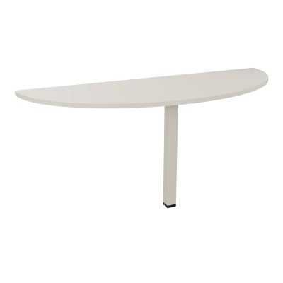 TABLE DEMI-RONDE CONECT L165XP60CM-PLAT EP25MM -PIED CARRE FX N5 ZC