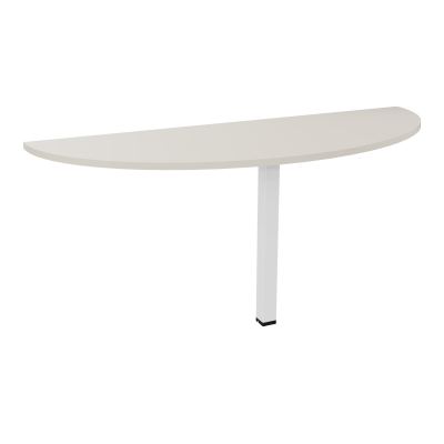 TABLE DEMI-RONDE CONECT L165XP60CM-PLAT EP25MM -PIED CARRE FX N5 ZO