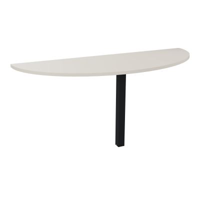 TABLE DEMI-RONDE CONECT L165XP60CM-PLAT EP25MM -PIED CARRE FX N5 ZP