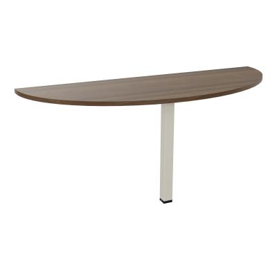 TABLE DEMI-RONDE CONECT L165XP60CM-PLAT EP25MM -PIED CARRE FX N6 ZC