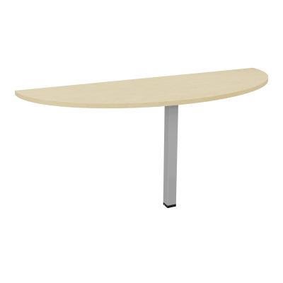 TABLE DEMI-RONDE CONECT L165XP60CM-PLAT EP25MM -PIED CARRE FX N8 SA
