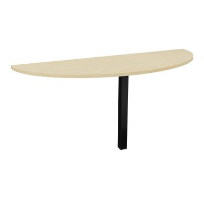 TABLE DEMI-RONDE CONECT L165XP60CM-PLAT EP25MM -PIED CARRE FX N8 SG