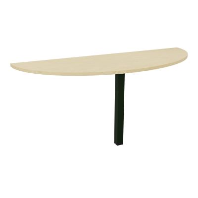 TABLE DEMI-RONDE CONECT L165XP60CM-PLAT EP25MM -PIED CARRE FX N8 ST