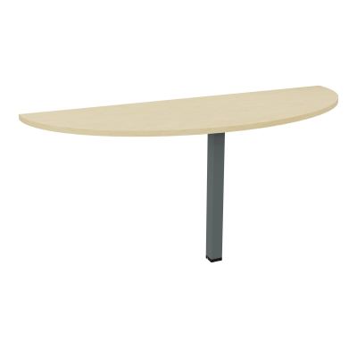 TABLE DEMI-RONDE CONECT L165XP60CM-PLAT EP25MM -PIED CARRE FX N8 SU