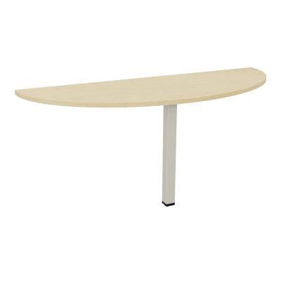 TABLE DEMI-RONDE CONECT L165XP60CM-PLAT EP25MM -PIED CARRE FX N8 ZC