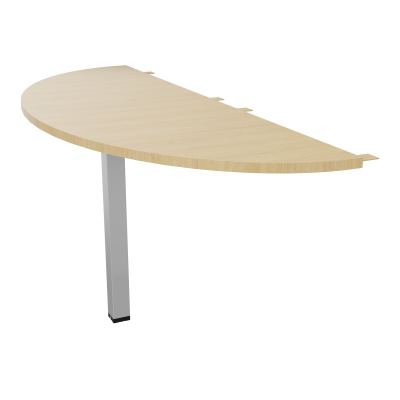 TABLE DEMI-RONDE CONECT L165XP60CM-PLAT EP25MM -PIED CARRE FX   R1 SA