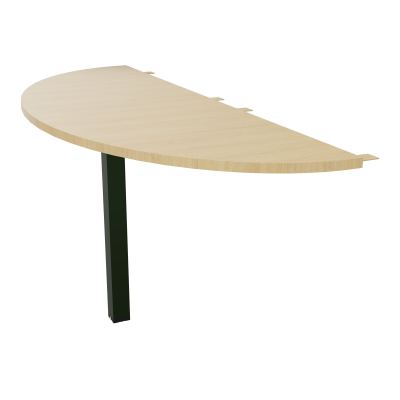 TABLE DEMI-RONDE CONECT L165XP60CM-PLAT EP25MM -PIED CARRE FX   R1 ST