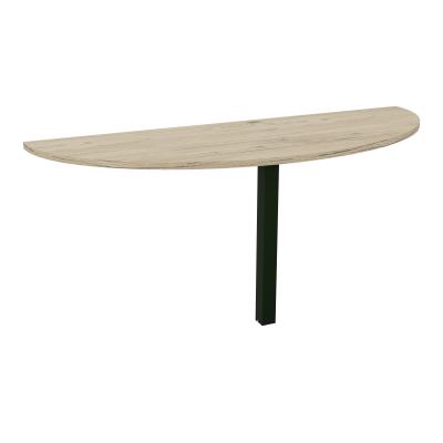 TABLE DEMI-RONDE CONECT L165XP60CM-PLAT EP25MM -PIED CARRE FX R3 ST