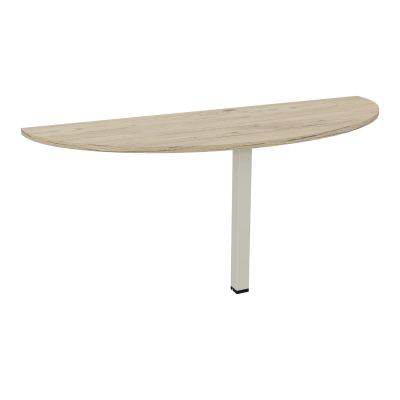 TABLE DEMI-RONDE CONECT L165XP60CM-PLAT EP25MM -PIED CARRE FX R3 ZC