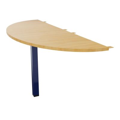 TABLE DEMI-RONDE CONECT L165XP60CM-PLAT EP25MM -PIED CARRE FX   R5 X4