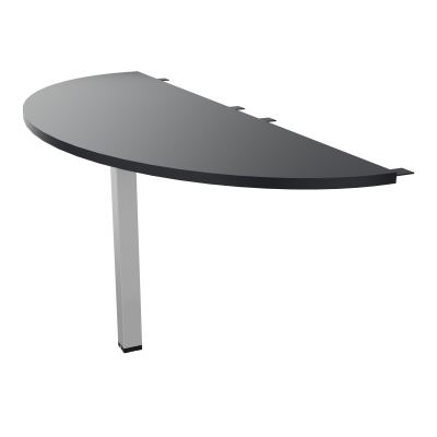 TABLE DEMI-RONDE CONECT L165XP60CM-PLAT EP25MM -PIED CARRE FX   R9 SA