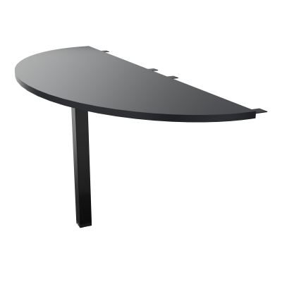 TABLE DEMI-RONDE CONECT L165XP60CM-PLAT EP25MM -PIED CARRE FX   R9 SG