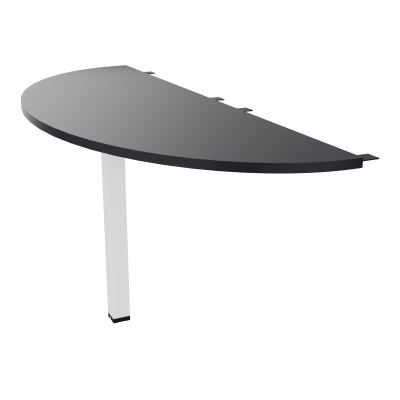 TABLE DEMI-RONDE CONECT L165XP60CM-PLAT EP25MM -PIED CARRE FX   R9 SO