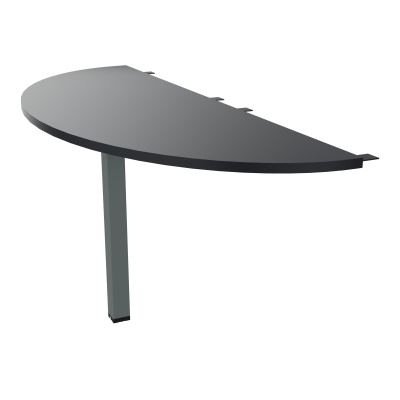 TABLE DEMI-RONDE CONECT L165XP60CM-PLAT EP25MM -PIED CARRE FX   R9 SU