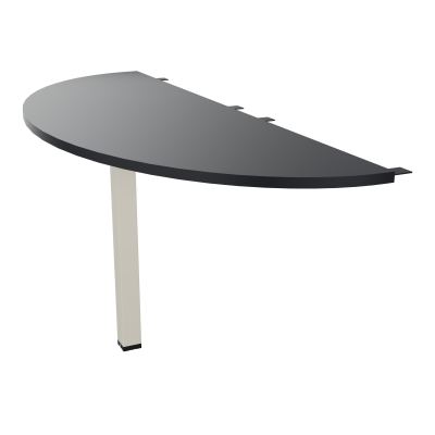 TABLE DEMI-RONDE CONECT L165XP60CM-PLAT EP25MM -PIED CARRE FX   R9 ZC