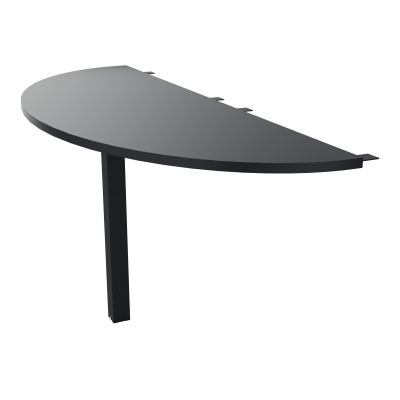 TABLE DEMI-RONDE CONECT L165XP60CM-PLAT EP25MM -PIED CARRE FX   R9 ZP