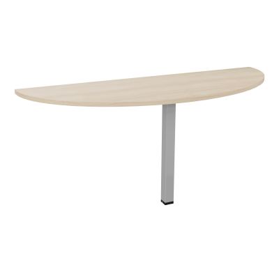 CONECT TABLE DEMI-RONDE L165XP60CM-PLAT EP25MM RZ-PIED CARRE FX SA