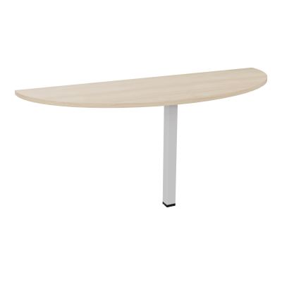 CONECT TABLE DEMI-RONDE L165XP60CM-PLAT EP25MM RZ-PIED CARRE FX SD