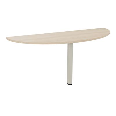 TABLE DEMI-RONDE CONECT L165XP60CM-PLAT EP25MM -PIED CARRE FX RZ ZC