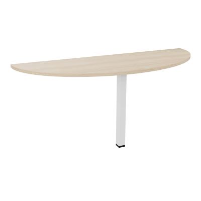 CONECT TABLE DEMI-RONDE L165XP60CM-PLAT EP25MM RZ-PIED CARRE FX ZO
